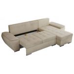 Narożnik UMBRIA L - uniwersalny - beżowy, welwet