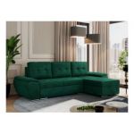 Narożnik UMBRIA L - uniwersalny - ciemnozielony, welwet