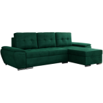 Narożnik UMBRIA L - uniwersalny - ciemnozielony, welwet