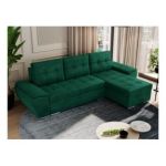 Narożnik UMBRIA L - uniwersalny - ciemnozielony, welwet