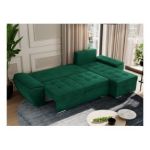 Narożnik UMBRIA L - uniwersalny - ciemnozielony, welwet