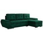 Narożnik UMBRIA L - uniwersalny - ciemnozielony, welwet