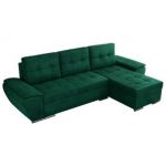 Narożnik UMBRIA L - uniwersalny - ciemnozielony, welwet