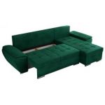 Narożnik UMBRIA L - uniwersalny - ciemnozielony, welwet