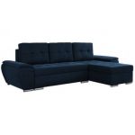 Narożnik UMBRIA L - uniwersalny - ciemnoniebieski, welwet