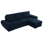 Narożnik UMBRIA L - uniwersalny - ciemnoniebieski, welwet