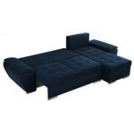 Narożnik UMBRIA L - uniwersalny - ciemnoniebieski, welwet