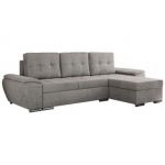 Narożnik UMBRIA L - uniwersalny - jasnoszary, welwet