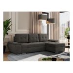 Narożnik UMBRIA L - uniwersalny - ciemnoszary, welwet