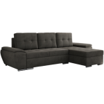 Narożnik UMBRIA L - uniwersalny - ciemnoszary, welwet