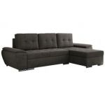 Narożnik UMBRIA L - uniwersalny - ciemnoszary, welwet