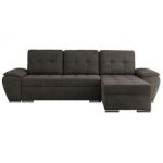 Narożnik UMBRIA L - uniwersalny - ciemnoszary, welwet