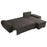 Narożnik UMBRIA L - uniwersalny - ciemnoszary, welwet