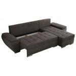 Narożnik UMBRIA L - uniwersalny - ciemnoszary, welwet