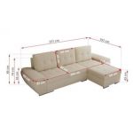 Narożnik UMBRIA L - uniwersalny - kremowy, boucle