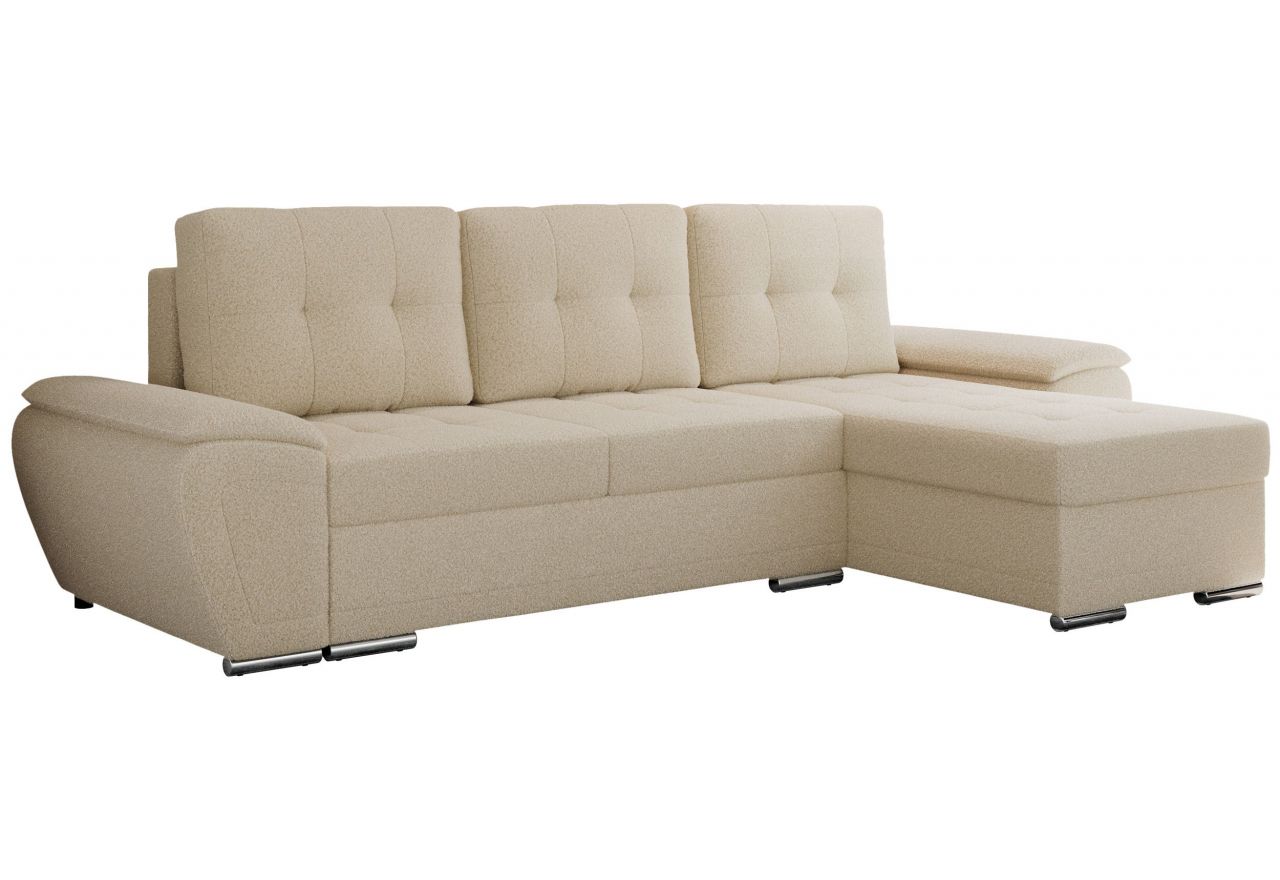 Narożnik UMBRIA L - uniwersalny - kremowy, boucle