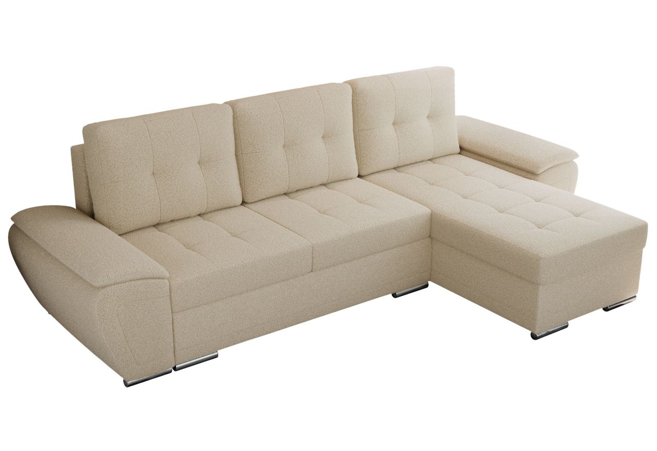 Narożnik UMBRIA L - uniwersalny - kremowy, boucle