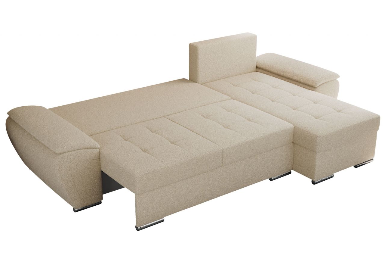 Narożnik UMBRIA L - uniwersalny - kremowy, boucle