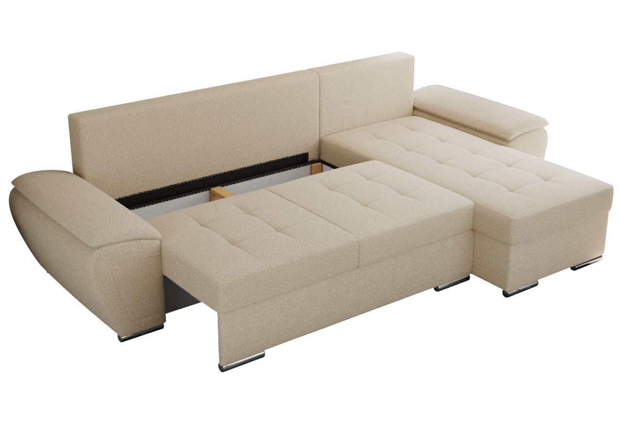 Narożnik UMBRIA L - uniwersalny - kremowy, boucle