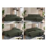 Narożnik UMBRIA L - uniwersalny - zielony, boucle