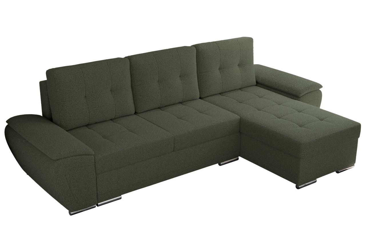 Narożnik UMBRIA L - uniwersalny - zielony, boucle