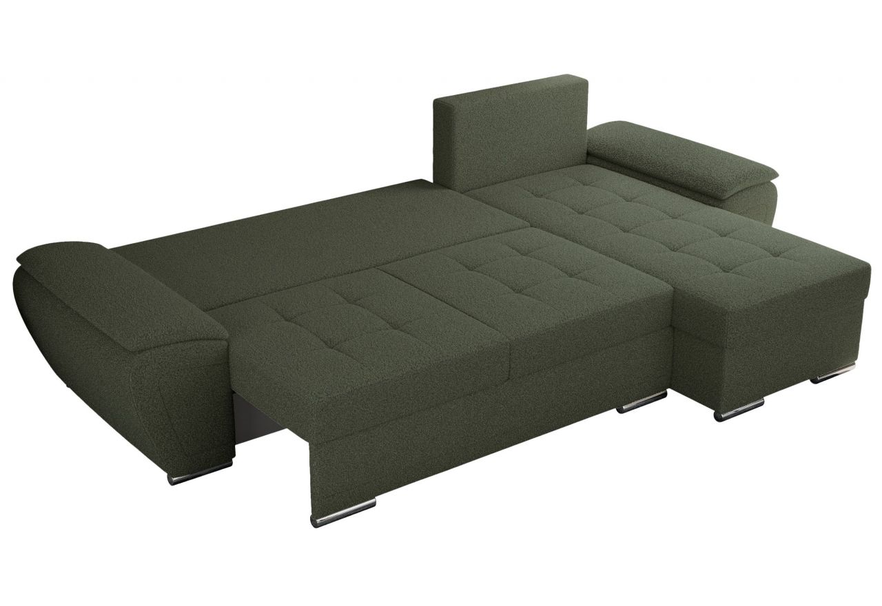 Narożnik UMBRIA L - uniwersalny - zielony, boucle