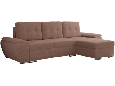 Narożnik UMBRIA L - uniwersalny - różowy, boucle