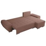 Narożnik UMBRIA L - uniwersalny - różowy, boucle