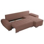 Narożnik UMBRIA L - uniwersalny - różowy, boucle