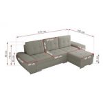 Narożnik UMBRIA L - uniwersalny - jasnoszary, boucle