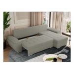 Narożnik UMBRIA L - uniwersalny - jasnoszary, boucle