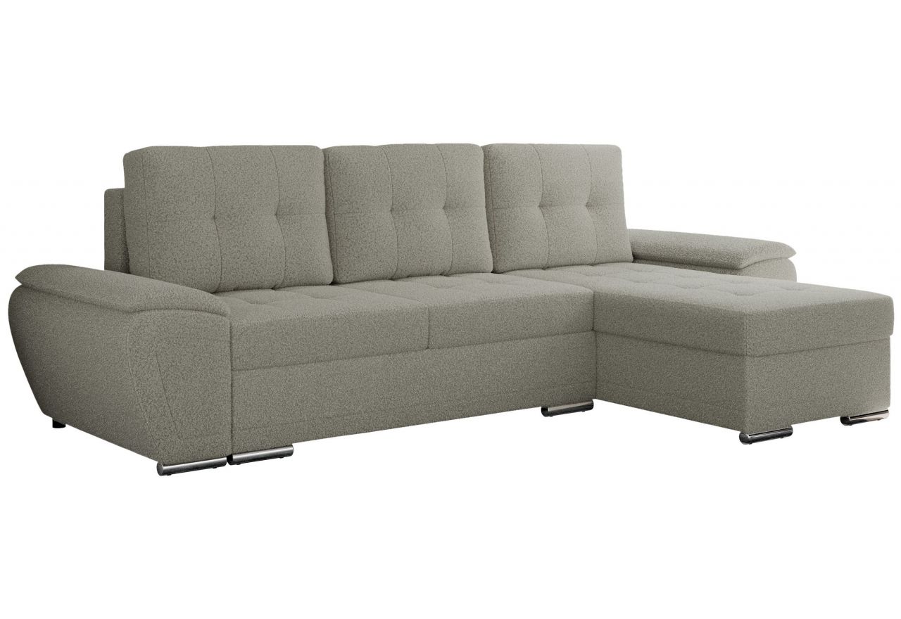 Narożnik UMBRIA L - uniwersalny - jasnoszary, boucle