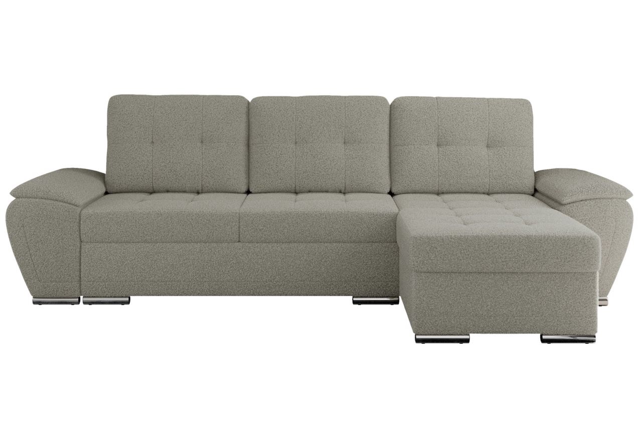 Narożnik UMBRIA L - uniwersalny - jasnoszary, boucle