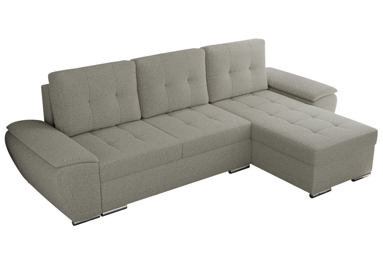 Narożnik UMBRIA L - uniwersalny - jasnoszary, boucle