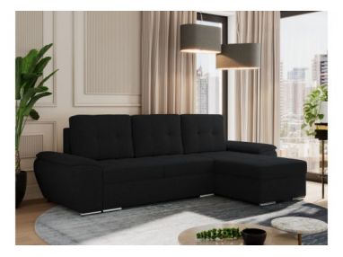 Narożnik UMBRIA L - uniwersalny - czarny, boucle