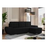 Narożnik UMBRIA L - uniwersalny - czarny, boucle