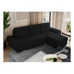 Narożnik UMBRIA L - uniwersalny - czarny, boucle