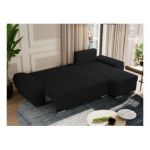 Narożnik UMBRIA L - uniwersalny - czarny, boucle