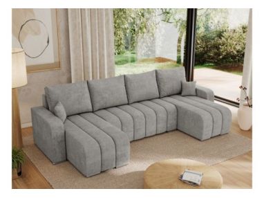 Narożnik KIRASSO U - uniwersalny - jasnoszary, struktura