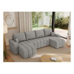 Narożnik KIRASSO U - uniwersalny - jasnoszary, struktura