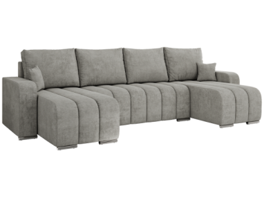 Narożnik KIRASSO U - uniwersalny - jasnoszary, struktura