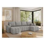 Narożnik KIRASSO U - uniwersalny - jasnoszary, struktura