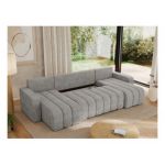 Narożnik KIRASSO U - uniwersalny - jasnoszary, struktura