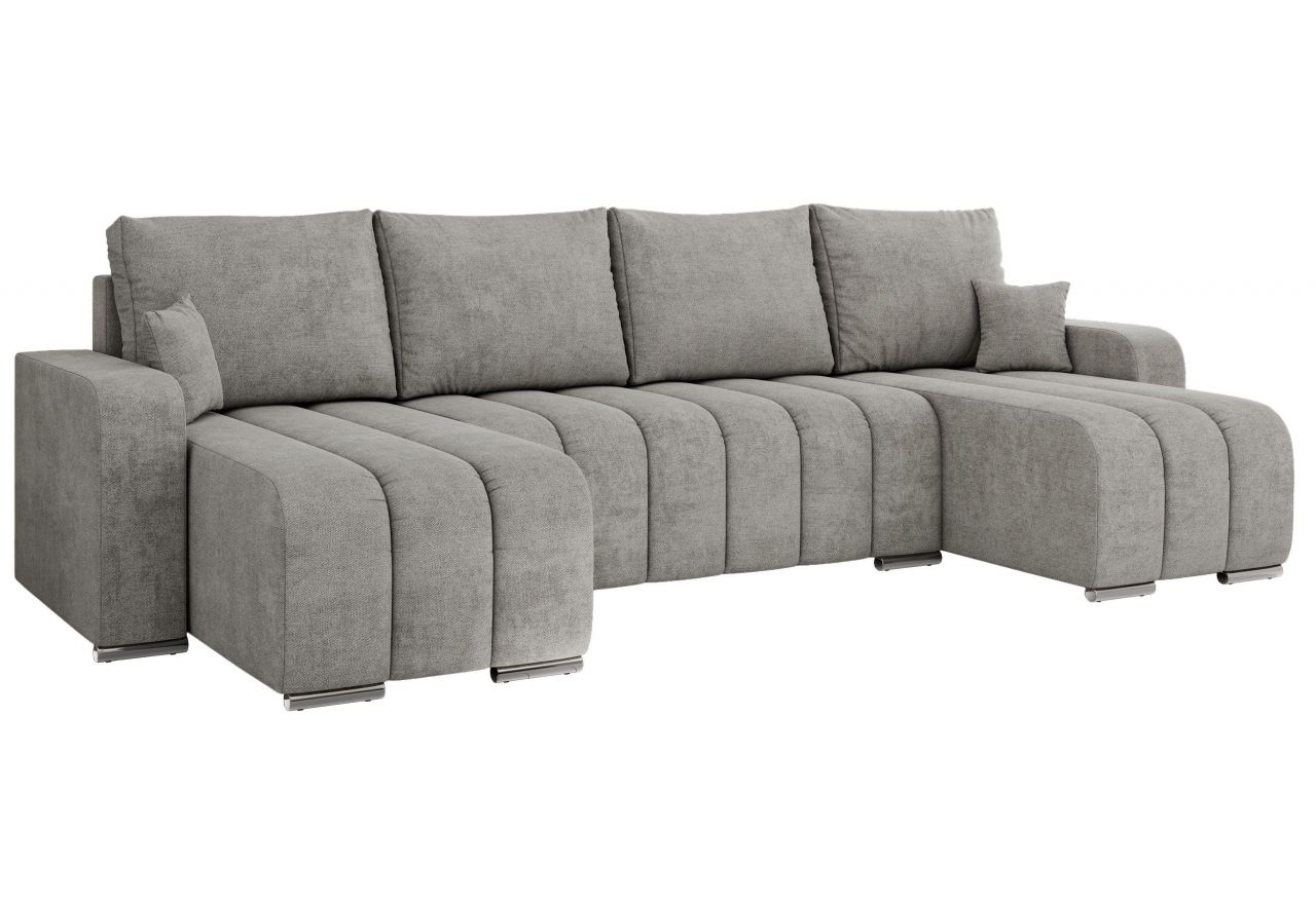 Narożnik KIRASSO U - uniwersalny - jasnoszary, struktura