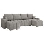 Narożnik KIRASSO U - uniwersalny - jasnoszary, struktura