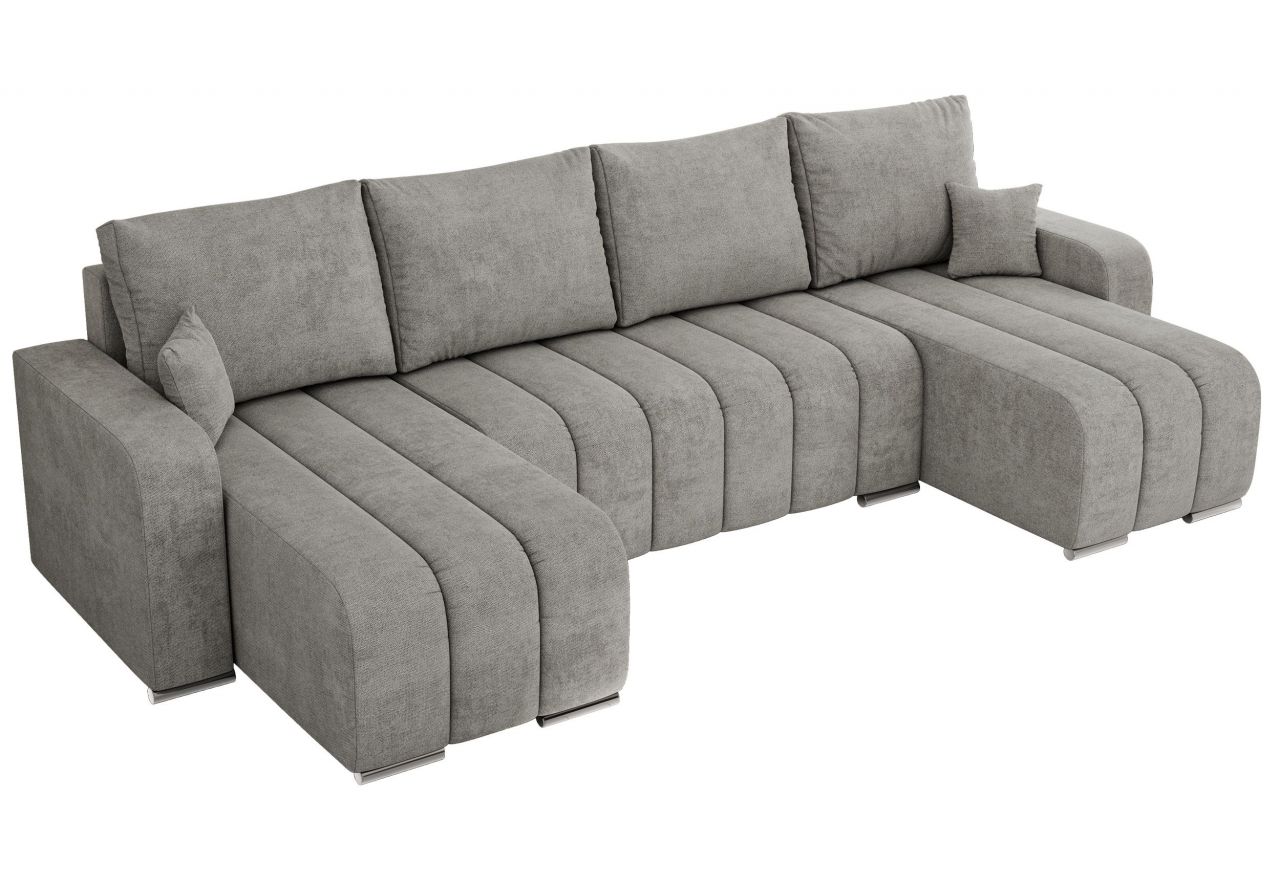 Narożnik KIRASSO U - uniwersalny - jasnoszary, struktura