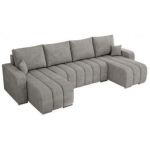 Narożnik KIRASSO U - uniwersalny - jasnoszary, struktura