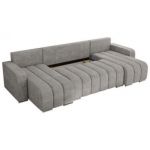 Narożnik KIRASSO U - uniwersalny - jasnoszary, struktura