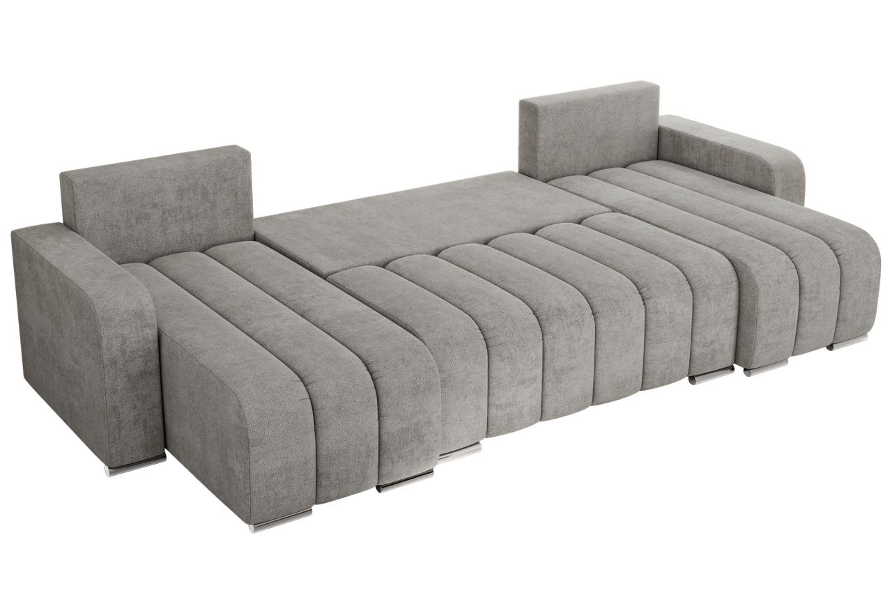 Narożnik KIRASSO U - uniwersalny - jasnoszary, struktura