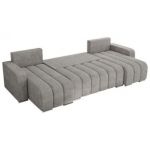 Narożnik KIRASSO U - uniwersalny - jasnoszary, struktura